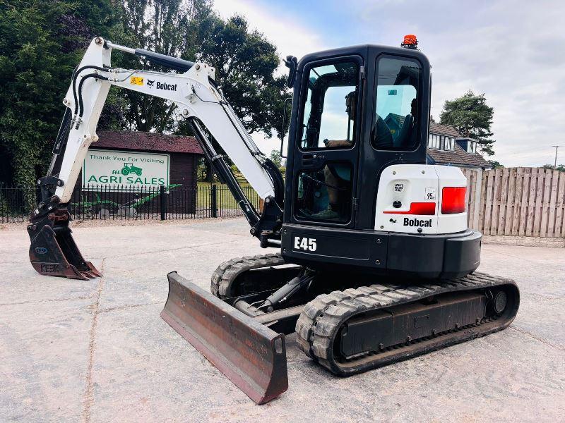 BOBCAT E45 TRACKED EXCAVATOR *YEAR 2019, ONLY 1700 HOURS* C/W QUICK HITCH *VIDEO*