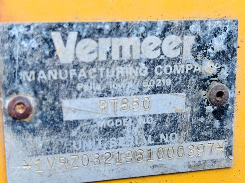 VERMEER RT650 4WD TENCHER C/W FRONT ACTOR & 4 WHEEL STEER *VIDEO*