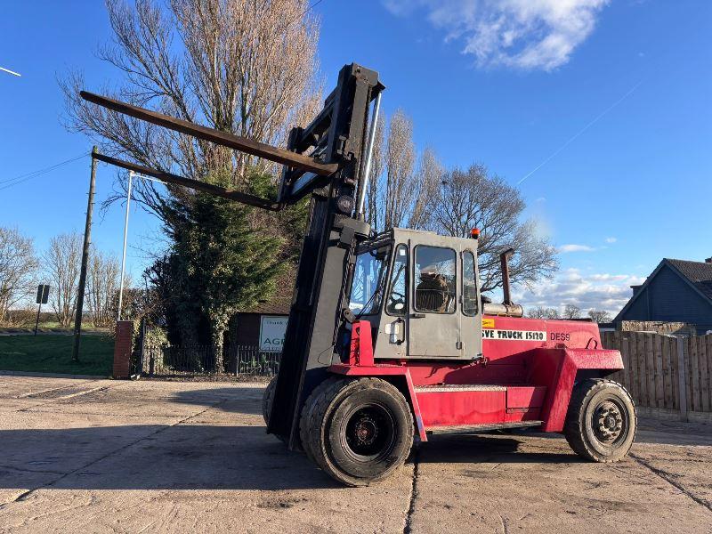 SVE TRUCK 15120 15 TON FORKLIFT C/W TINE POSITIONER & SIDE SHIFT *VIDEO*