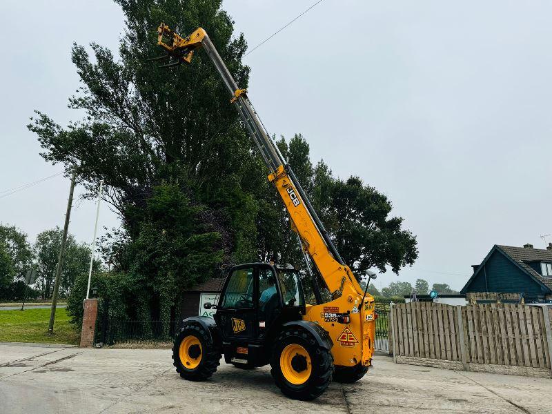 JCB 535-95 4WD TELEHANDLER C/W JOYSTICK CONTROL & PALLET TINES *VIDEO*