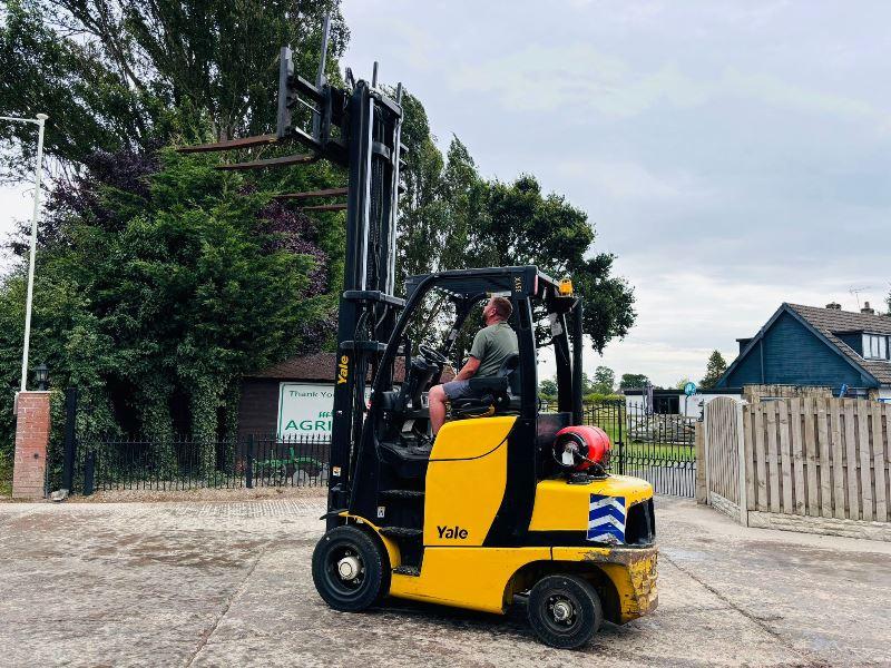 YALE GLP35VX FORKLIFT *YEAR 2018, HIGH RISED CABIN* C/W TINE POSITIONER *VIDEO*