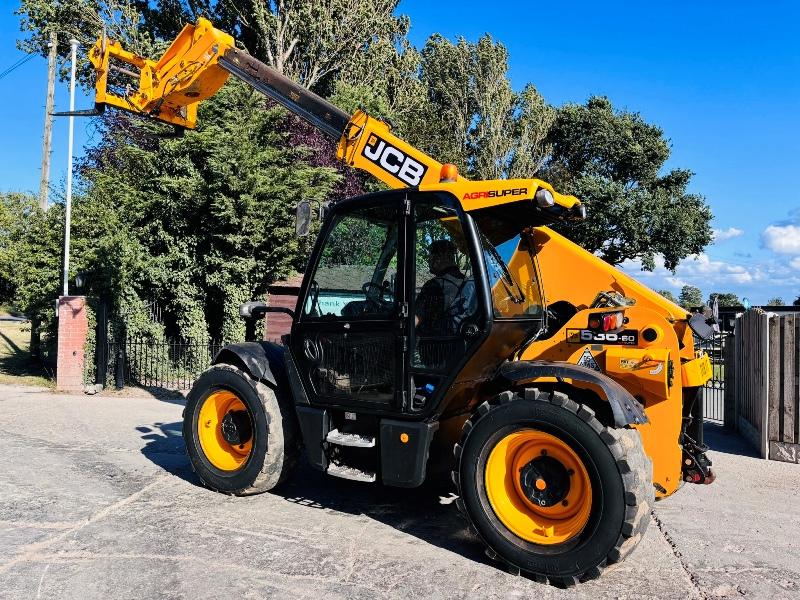 JCB 536-60 AGRI SUPER 4WD TELEHANDLER *YEAR 2018, AG-SPEC* C/W PALLET TINES *VIDEO*