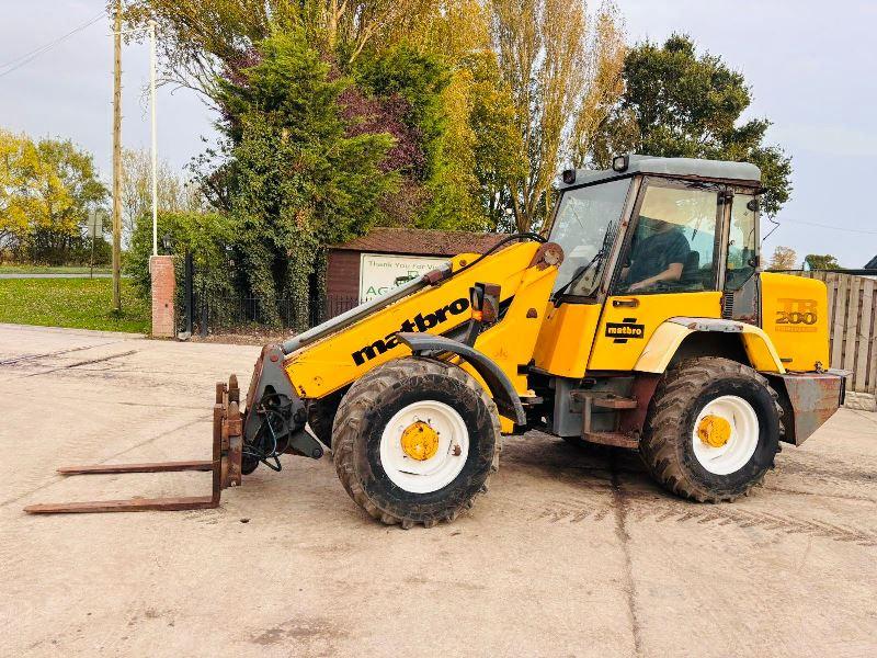 MATBRO TR200 4WD TELEHANDLER C/W PIN AND CONE HEAD STOCK & PALLET TINES 