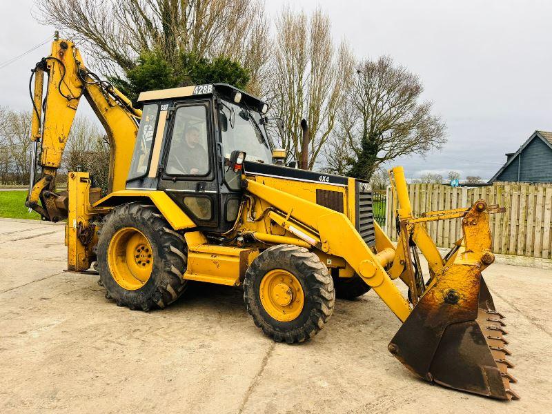 CATERPILLAR 428B 4WD BACKHOE DIGGER C/W EXTENDING DIG *VIDEO*