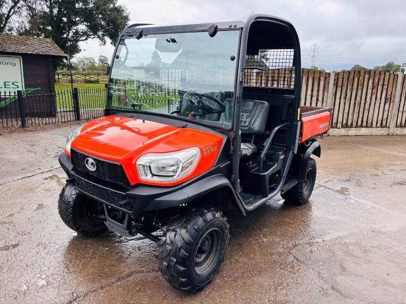 KUBOTA RTVX900 4WD UTV *YEAR 2014, ROAD REGISTERED * C/W HYDRAULIC TIP *VIDEO*