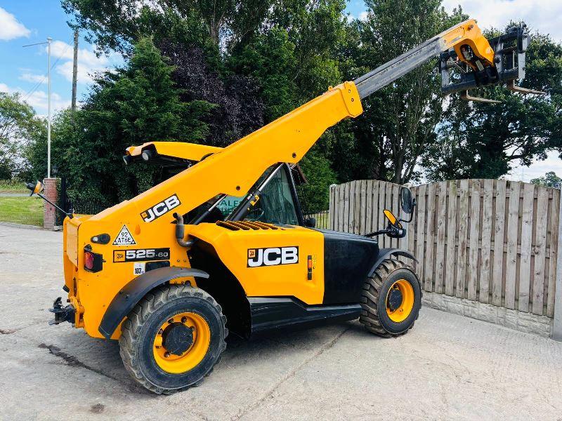 JCB 525-60 4WD TELEHANDLER *YEAR 2018, ONLY 3890 HOURS* C/W PALLET TINES *VIDEO*