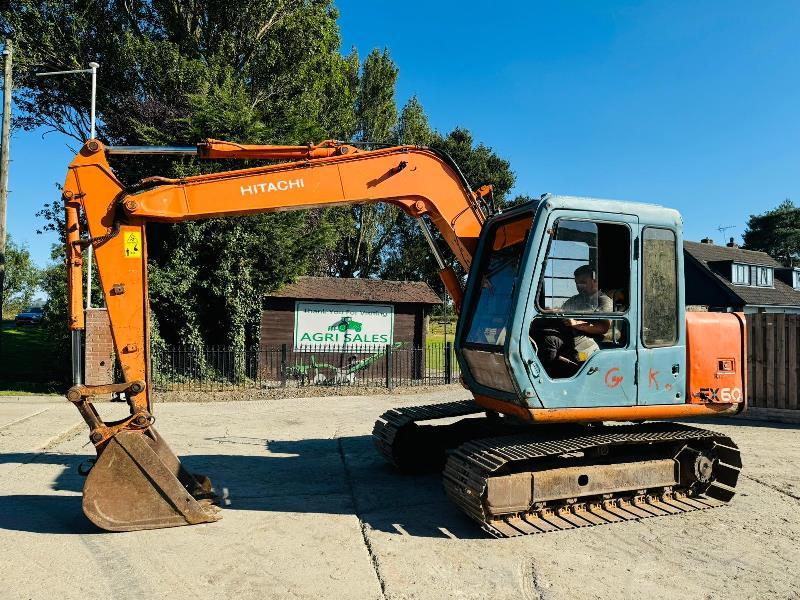 HITACHI EX60 TRACKED EXCAVATOR C/W BUCKET *VIDEO*