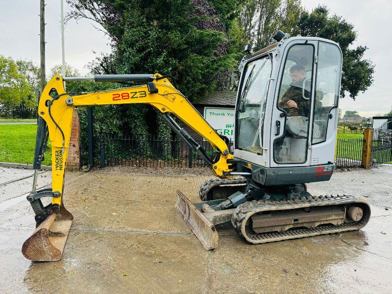 WACKER NEUSON 28Z3 EXCAVATOR *YEAR 2013, 3140 HOURS* C/W VERTICLE DIG SYSTEM *VIDEO*