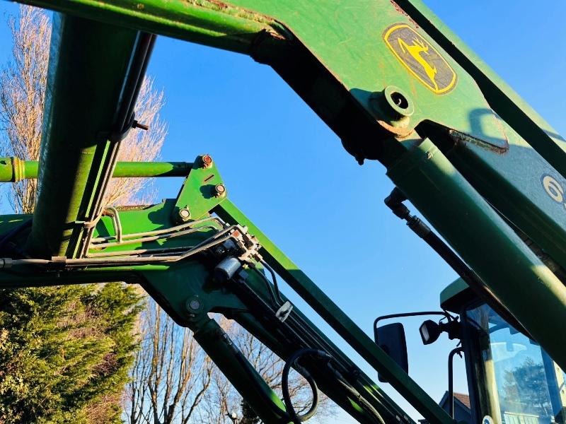 JOHN DEERE 6210 4WD TRACTOR C/W FRONT LOADER BUCKET & MUCK GRAB 