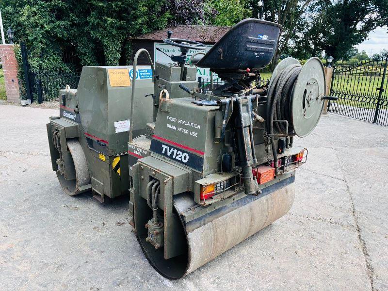 BENFORD TV120 DOUBLE DRUM ROLLER C/W HYDRAULIC POWER PACK & BREAKER 