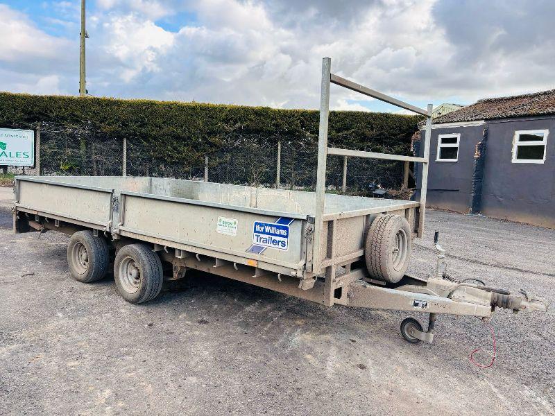 IFOR WILLIAMS 14FT 6 TWIN AXLE PLANT TRAILER *C/W LOADING RAMP*VIDEO*