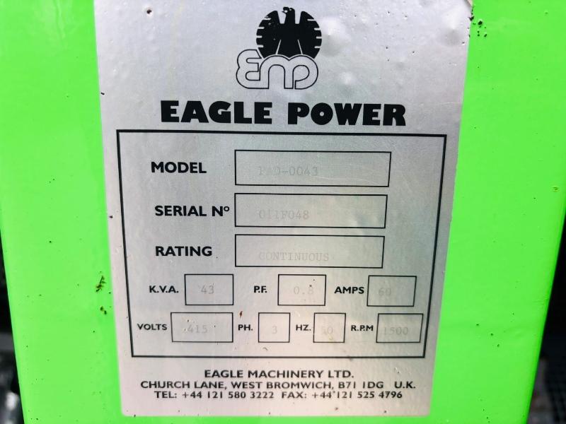 EAGLE POWER PAD-0043 43KVA GENERATOR C/W DEUTZ ENGINE 