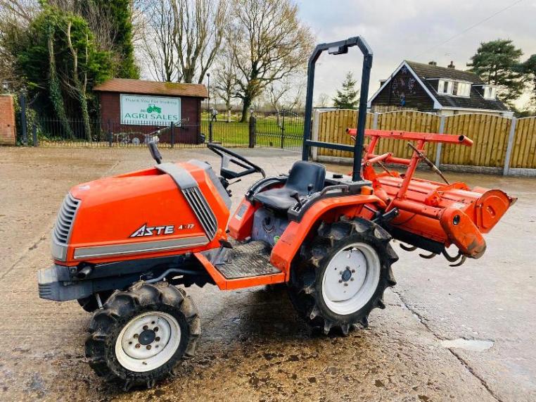 Kubota A.17 4wd Tractor * Only 893 Hours * C W Kubota Rotavator