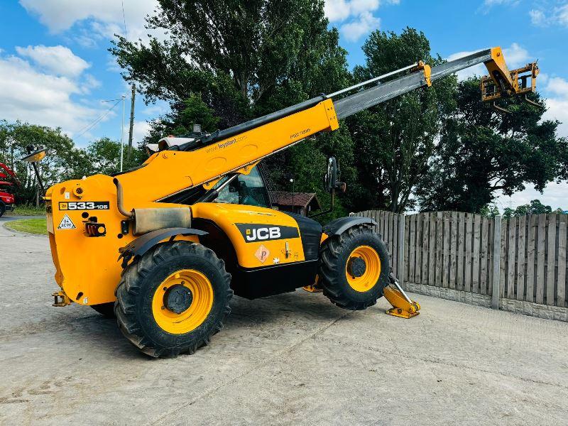 JCB 533-105 4WD TELEHANDLER *10.5 METER REACH* C/W PALLET TINES *VIDEO*