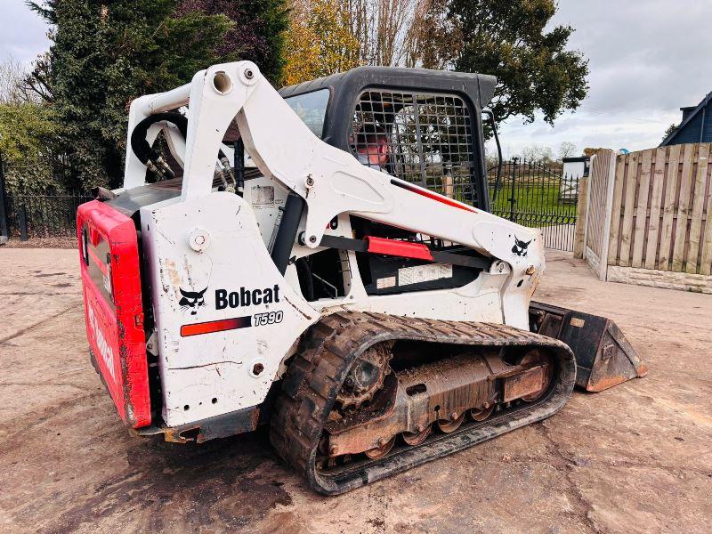 BOBCAT T590 TRACKED SKIDSTEER *YEAR 2017* C/W BUCKET *VIDEO*