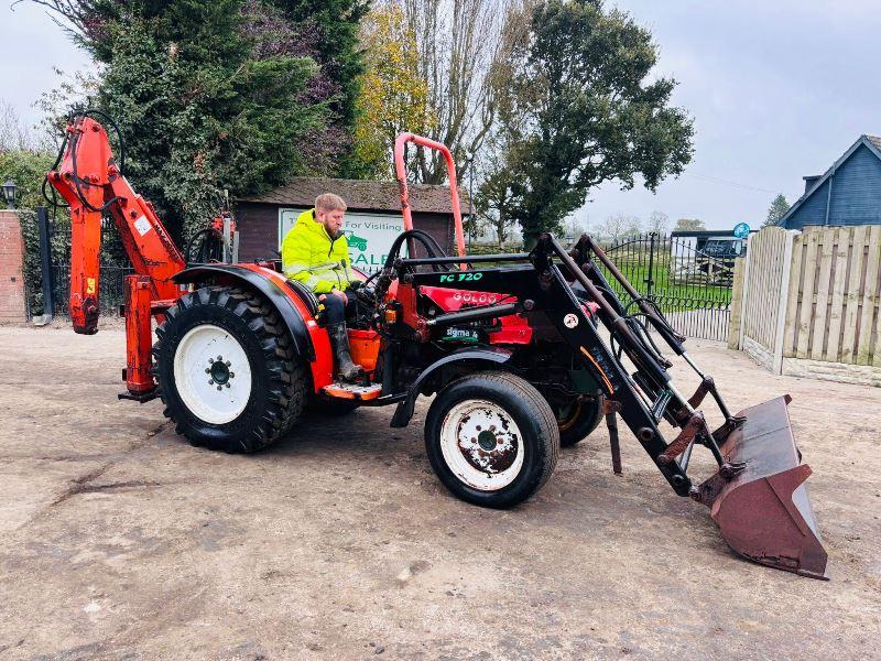 GOLDINE STAR 75 4WD TRACTOR C/W FRONT LOADER & BACK ACTOR 