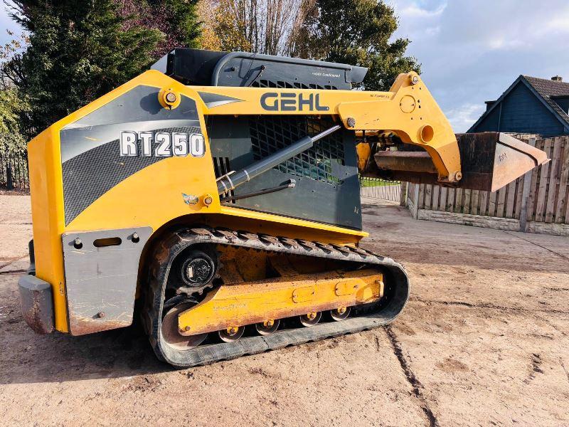 GEHL RT250 TRACKED SKIDSTEER *HIGH FLOW, ONLY 1895 HOURS, YEAR 2017* C/W BUCKET *VIDEO*