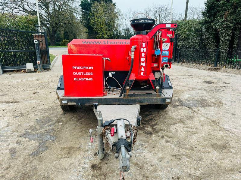 THERMAC PORTABLE SAND BLASTER *YEAR 2010* C/W INGERSOL RAND COMPRESSOR