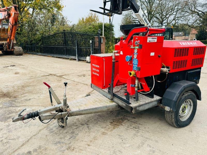 THERMAC PORTABLE SAND BLASTER C/W INGERSOL RAND COMPRESSOR & YANMAR ENGINE 