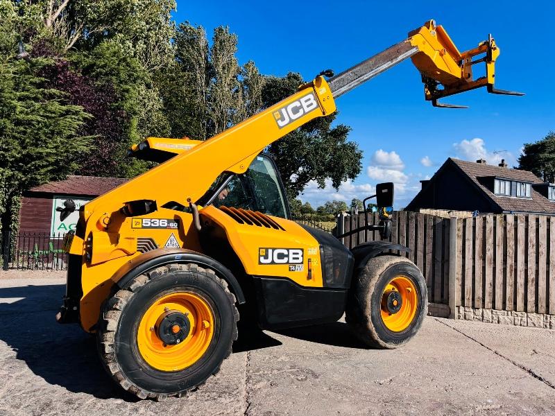 JCB 536-60 AGRI SUPER 4WD TELEHANDLER *YEAR 2018, AG-SPEC* C/W PALLET TINES *VIDEO*