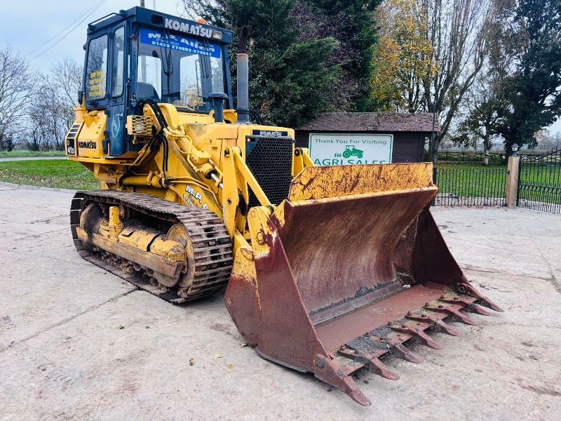 KOMATSU D41S-3 TRACKED DROTT C/W THREE IN ONE BUCKET *VIDEO*