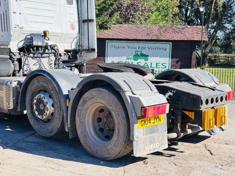 IVECO  ECOSTRALLIS 460ES 6X2 TRACTOR UNIT *YEAR 2014, IN TEST* C/W MID LIFT *VIDEO*