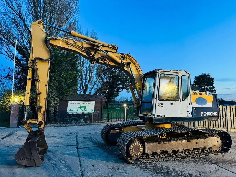 KOMATSU PC150HD TRACKED EXCAVATOR C/W BUCKET *VIDEO*