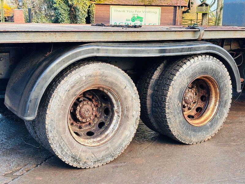 FODEN 345 6X2 FLAT BED LORRY C/W CUMMINS TURBO ENGINE *CRANE NOT INCLUDED* VIDEO*