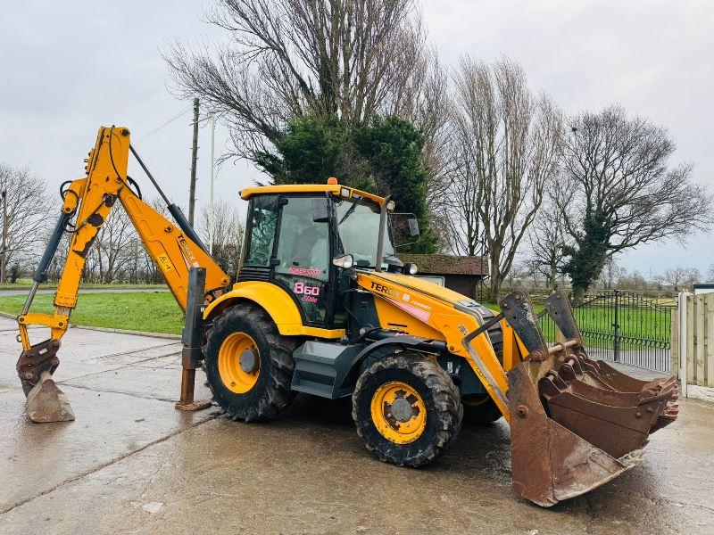 TEREX 860 ELITE 4WD BACKHOE DIGGER C/W EXTENDING DIG & 4 X BUCKETS *VIDEO*