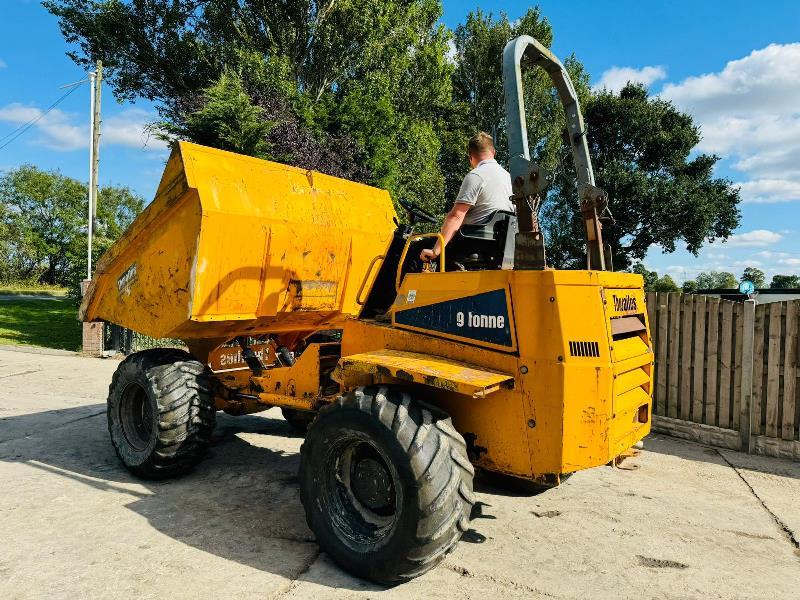 THWAITES 9 TONNE 4WD STRAIGHT TIP DUMPER C/W ROLE BAR *VIDEO*