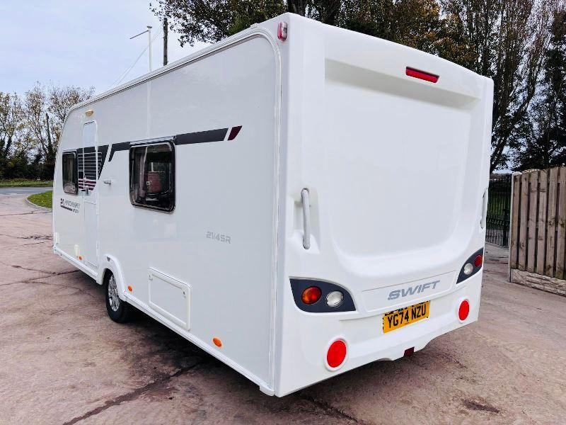 SWIFT 21 ARCHXWAY SPORT SINGLE AXLE CARAVAN *YEAR 2015* C/W FIXED BED 