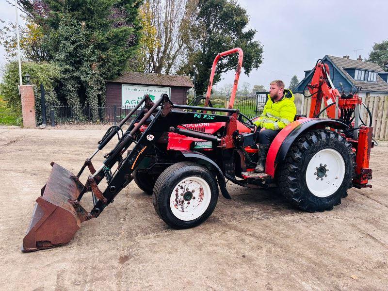 GOLDINE STAR 75 4WD TRACTOR C/W FRONT LOADER & BACK ACTOR 