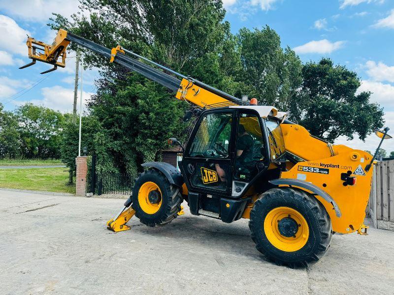 JCB 533-105 4WD TELEHANDLER *10.5 METER REACH* C/W PALLET TINES *VIDEO*