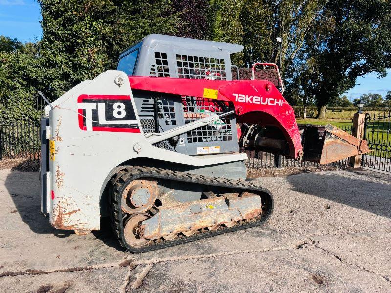 TAKEUCHI TL8 TRACKED SKIDSTEER *YEAR 2015, 3519 HOURS* C/W BUCKET *VIDEO*