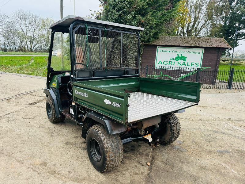 KAWASAKI 4WD MULE UTV C/W FRAME AND CANOPY 