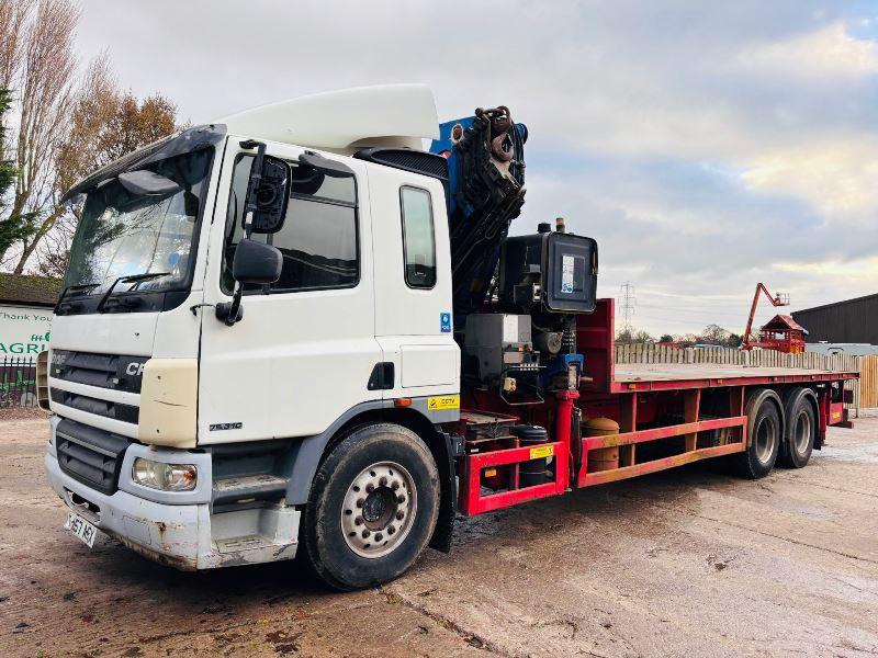 DAF CF75.310 6X2 FLAT BED LORRY *CRANE NOT INCLUDED* VIDEO *