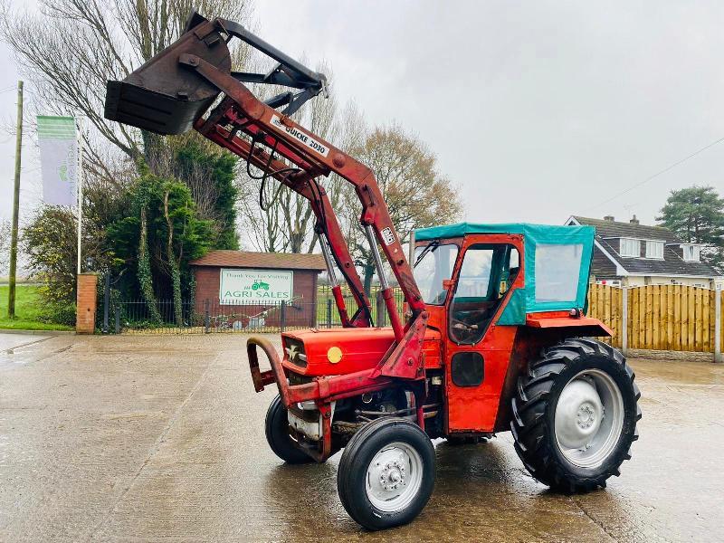 MASSEY FERGUSON 135 TRACTOR C/W LAMBOURN CAB , QUICKE 2030 FRONT LOADER