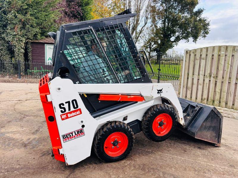 BOBCAT S70 SKIDSTEER *ONLY 211 HOURS, YEAR 2019* C/W BUCKET & FULLY GLAZED CABIN *VIDEO*