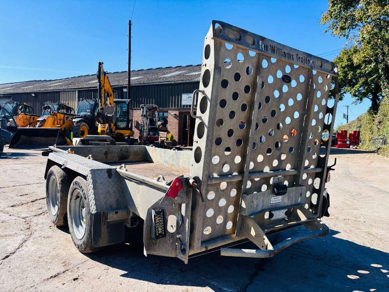 IFOR WILLIAMS TWIN AXLE PLANT TRAILER C/W LOADING RAMP *VIDEO*