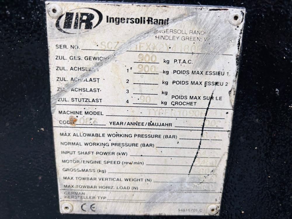 INGERSOLL RAND COMPRESSOR *2002* ISUZU ENGINE*