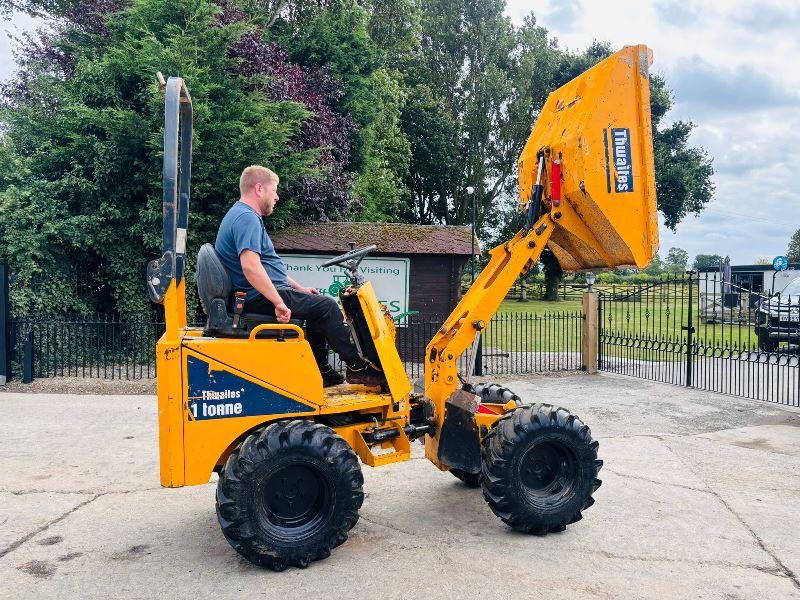 THWAITES 1TONN HIGH TIP DUMPER *YEAR 2019* C/W ROLE BAR *VIDEO*