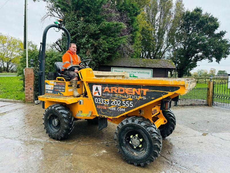 THWAITES 3 TONNE 4WD DUMPER *YEAR 2018, ONLY 1355 HOURS, ROAD REGISTERED* VIDEO*