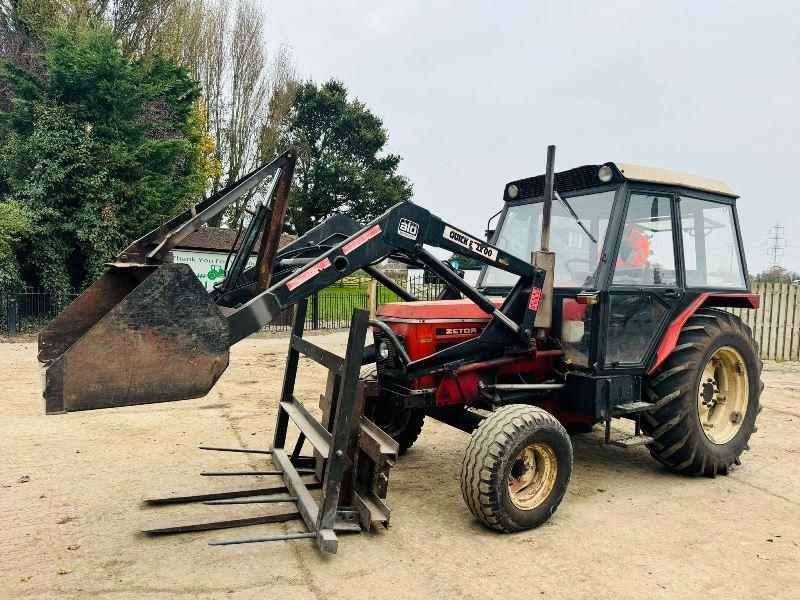 ZETOR 7011 TRACTOR C/W LOADER, MUCK FORK, PALLET TINES & BUCKET 