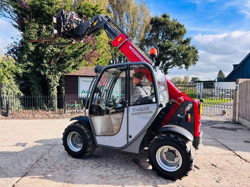 WEIDEMAN T4512 4WD TELEHANDLER *YEAR 2015, ROAD REGISTERED, 3860 HOURS* VIDEO*