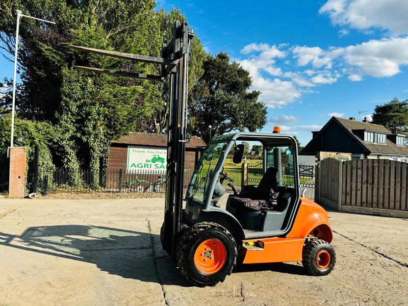 AUSA C150H ROUGH TERRIAN CONTAINER SPEC FORKLIFT C/W PALLET TINES *VIDEO*