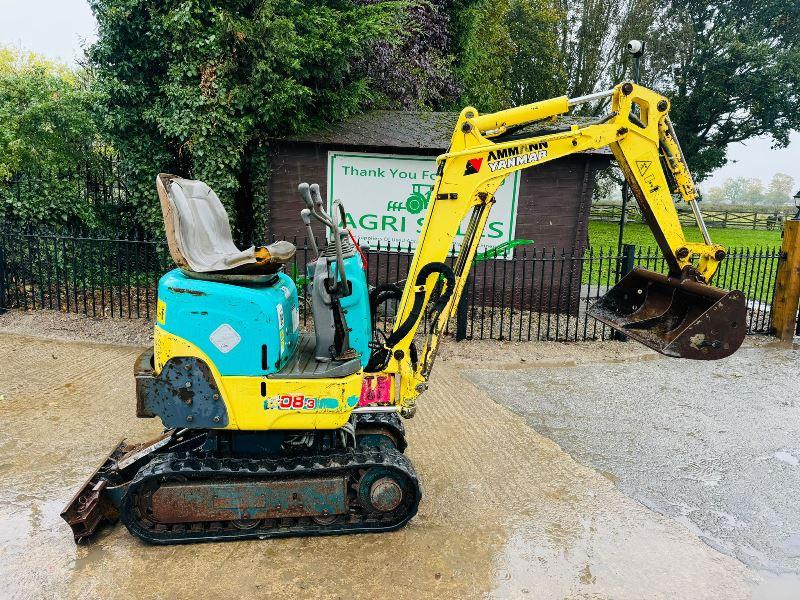 YANMAR B08-3 MICRO TRACKED EXCAVATOR C/W BUCKET 