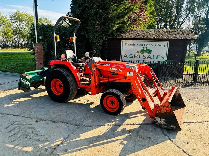 KUBOTA STV40 COMPACT TRACTOR *YEAR 2008* C/W ROTAVATOR, LOADER & BUCKET 