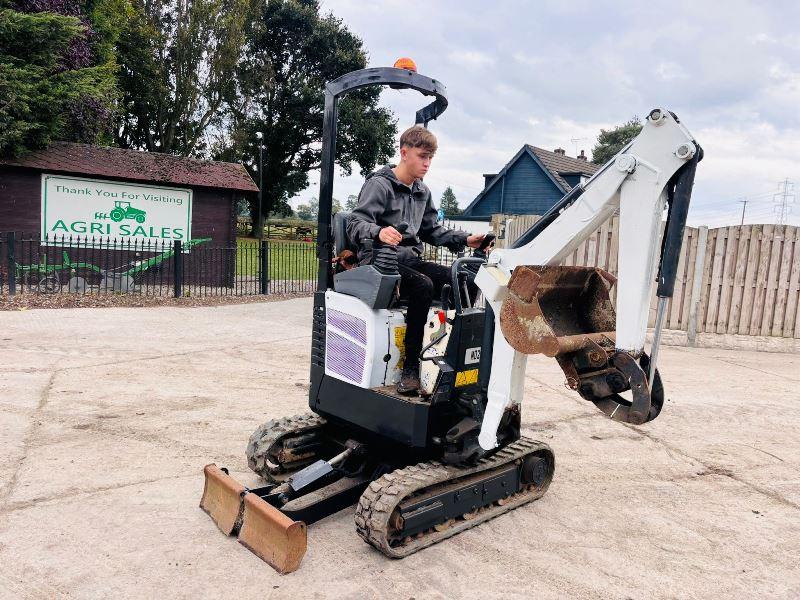 BOBCAT E10 TRACKED EXCAVATOR *YEAR 2018, 1152 HOURS* C/W EXPANDING TRACKS *VIDEO*