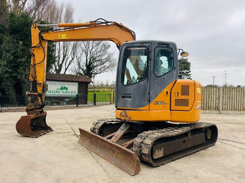 CASE CX75SR TRACKED EXCAVATOR *ZERO SWING* C/W QUICK HITCH *VIDEO*