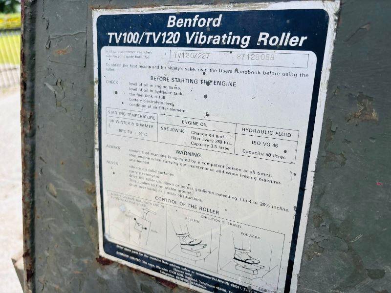 BENFORD TV120 DOUBLE DRUM ROLLER C/W HYDRAULIC POWER PACK & BREAKER 